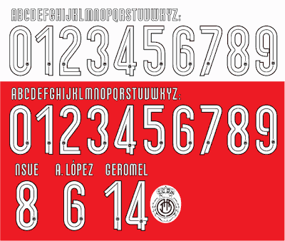 Jersey Font of Real Mallorca for 2012 as done by Azmie