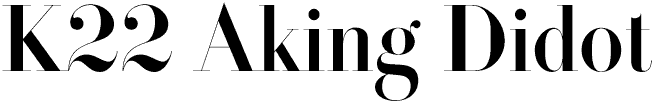 K22 Aking Didot by Toto based on CBS Didot