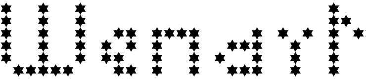 WendyMupke Regular a font made up of stars by PhontPhreak